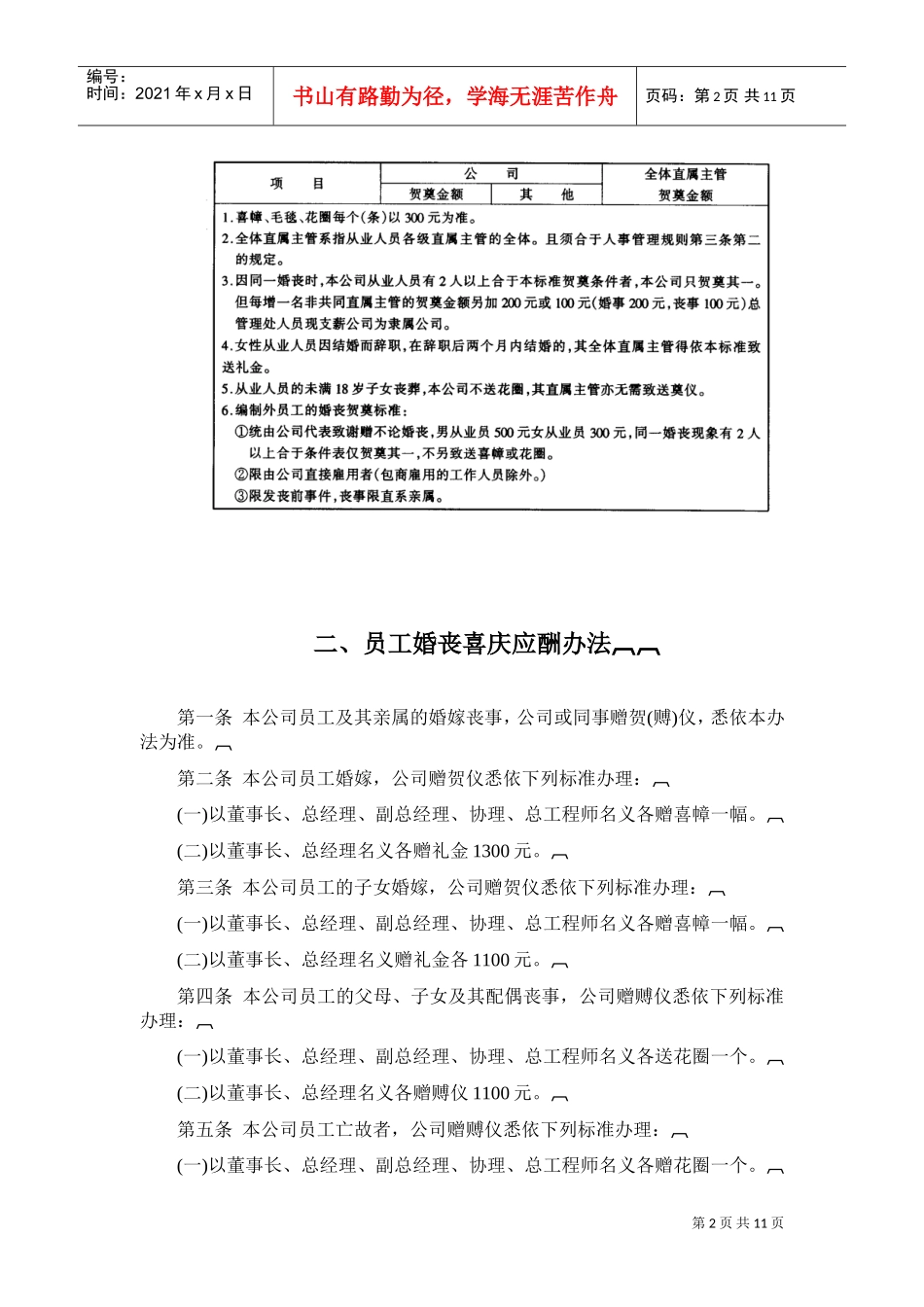 公司员工婚丧住房福利制度_第2页