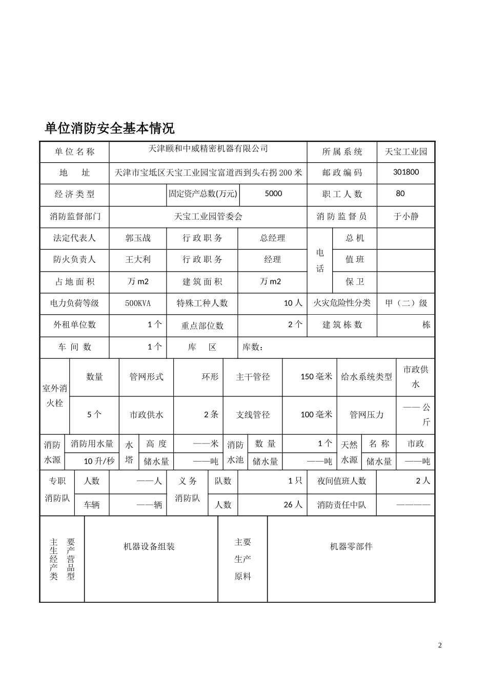 危化品企业消防档案(DOC56页)_第2页