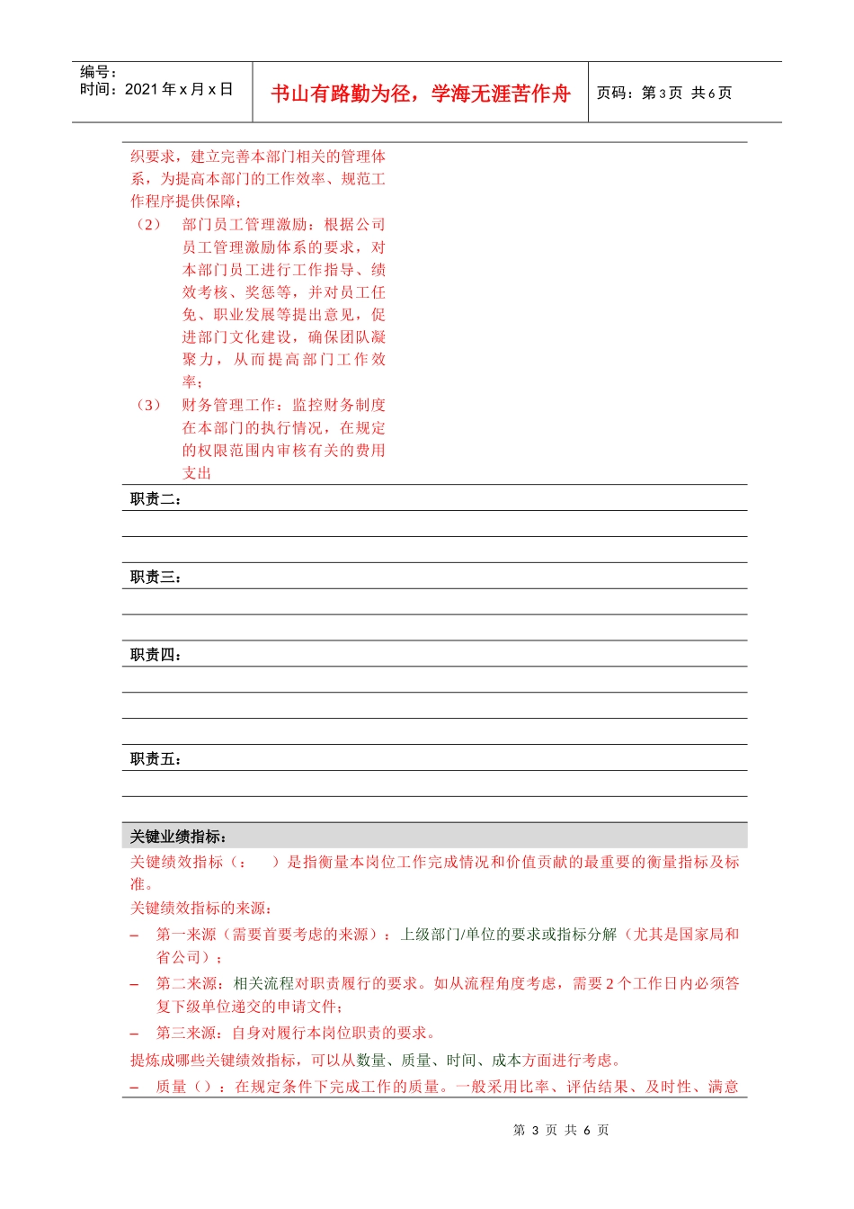 岗位说明书模版_第3页