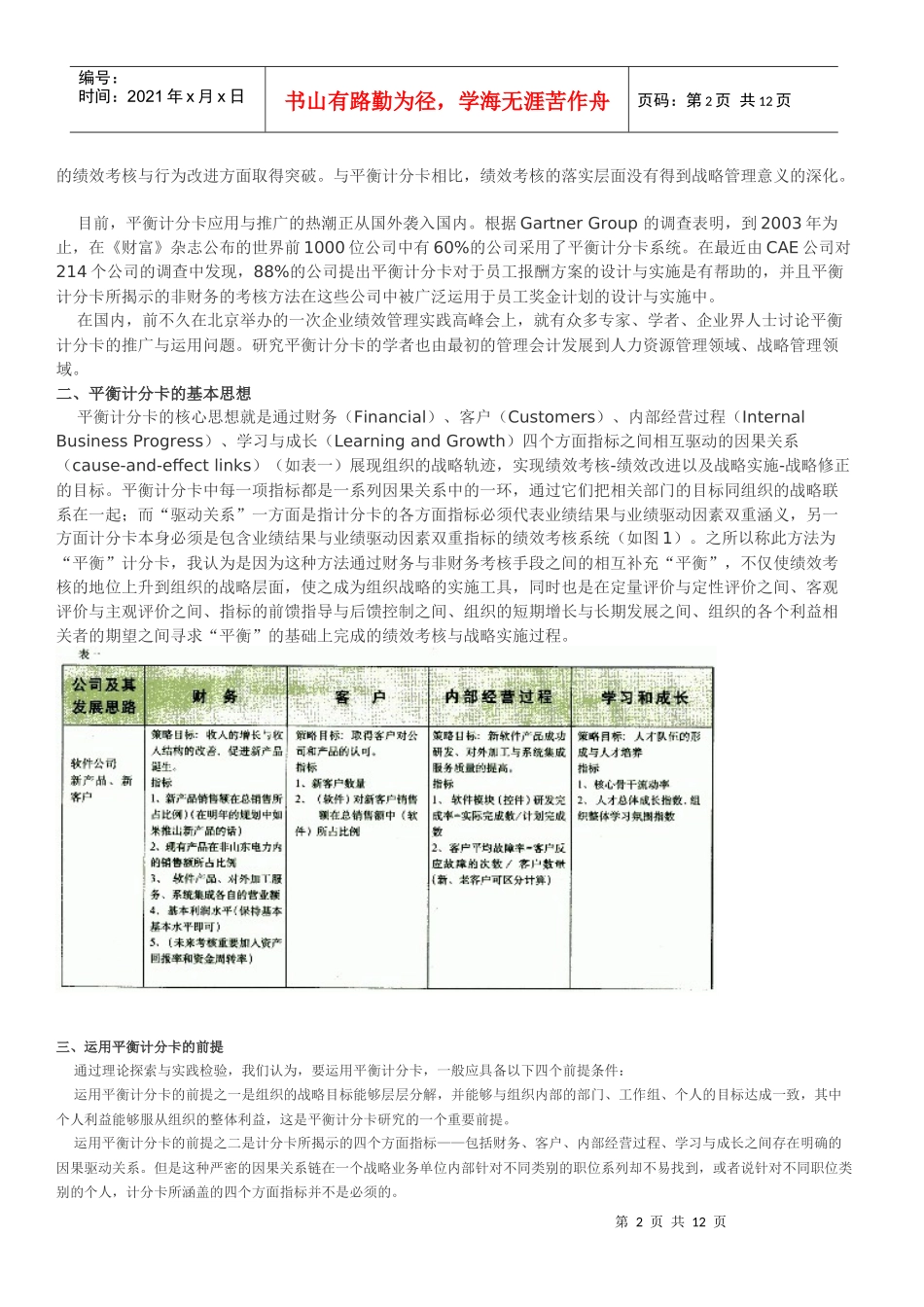 平衡计分卡与中国企业_第2页