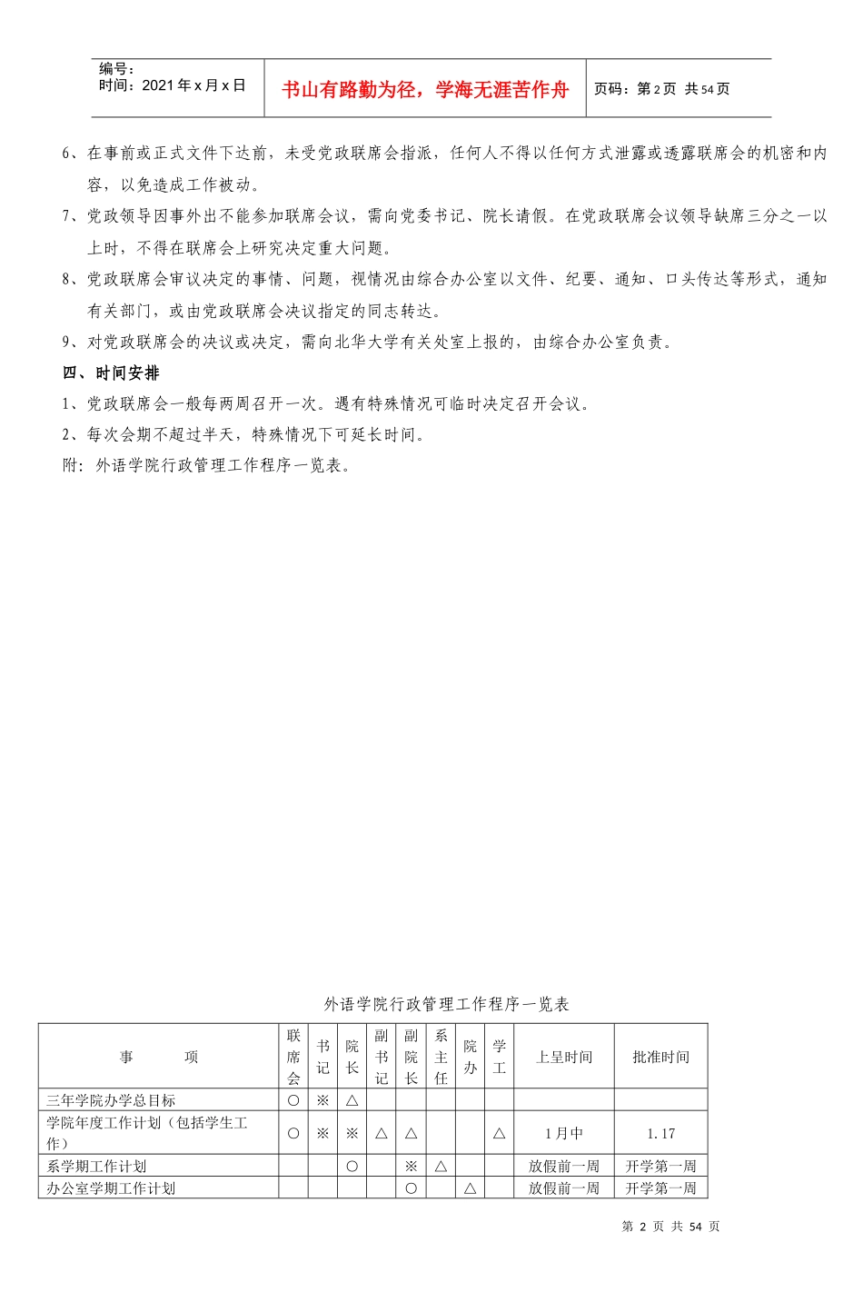 外语学院党政联席会议议事规则_第2页