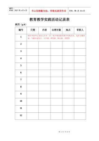 培训手册填写说明XXXX6