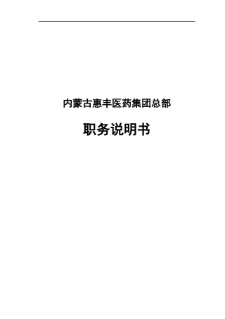 内蒙古惠职务说明书