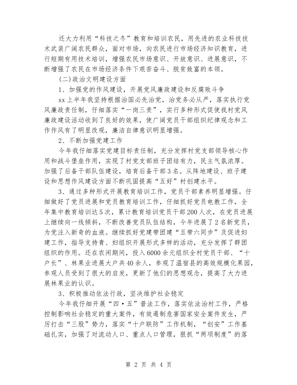 2024年村党支部书记年终总结_第2页