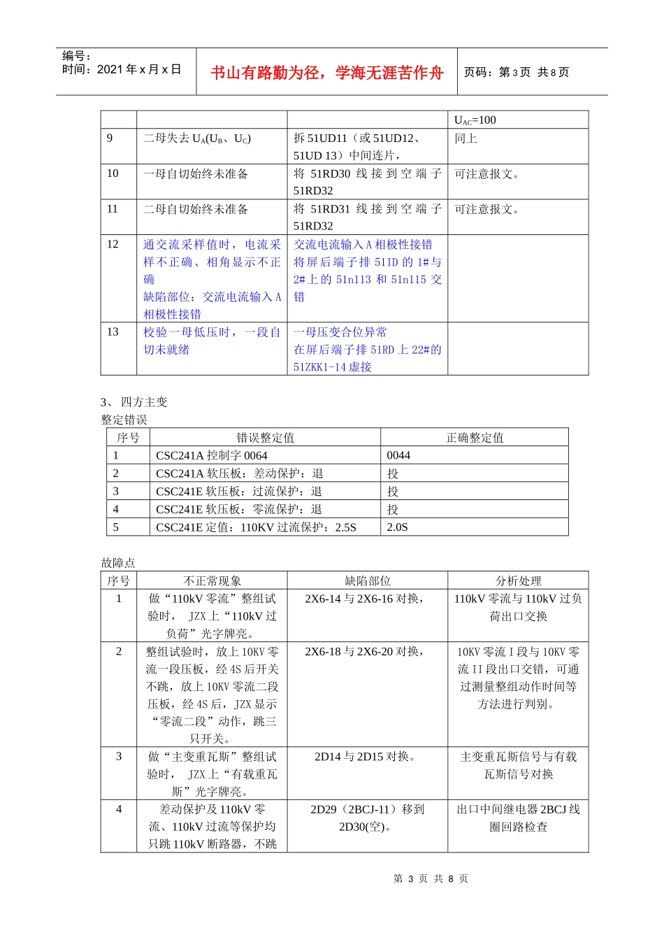 供电技师培训班技能操作故障点设置_第3页