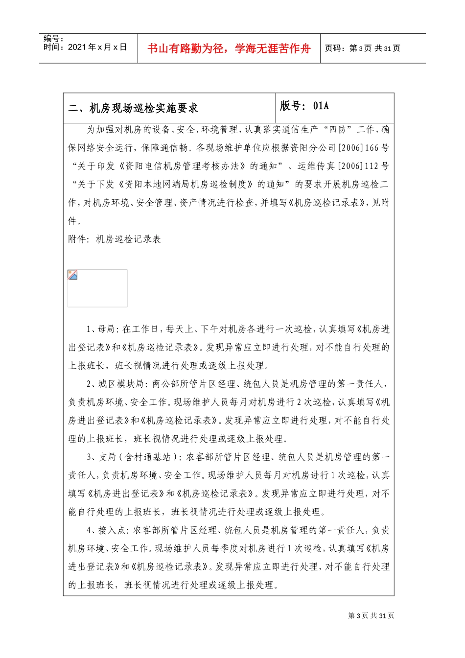 四川电信公司现场维护岗位作业指导书_第3页