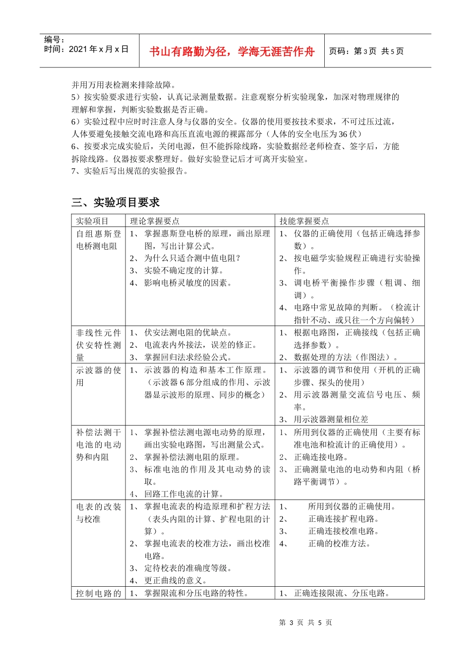 大学物理实验技能考核大纲_第3页