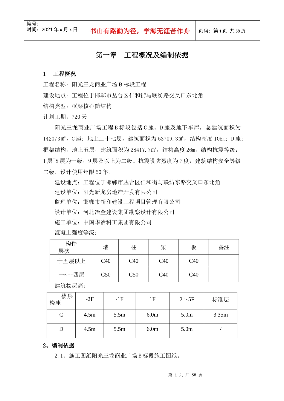 人力资源-2022D座主体施工方案培训资料_第1页