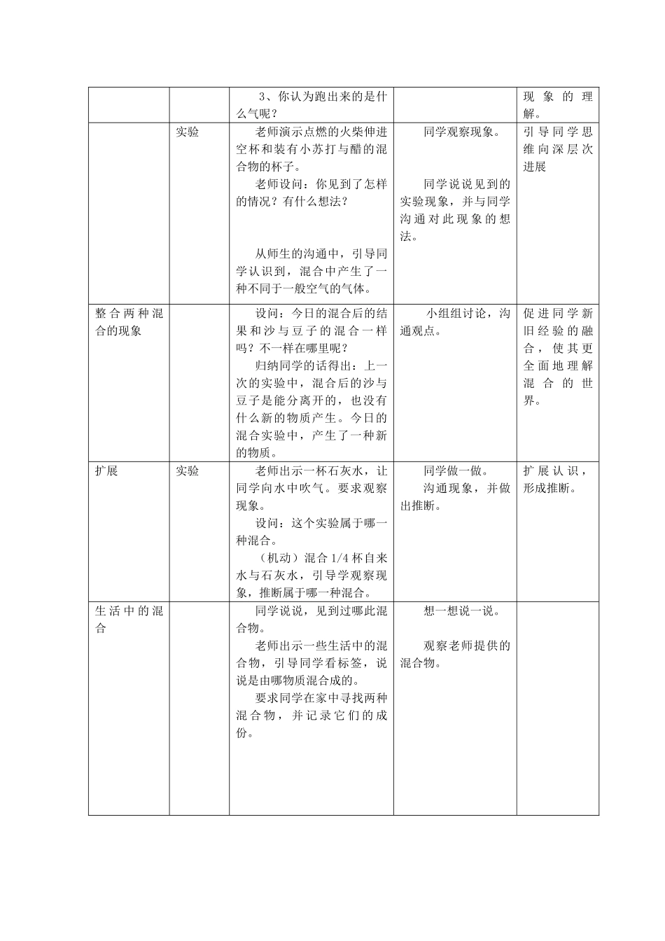 2024-2024年教科版科学三下《混合身边的物质》word教案_第2页