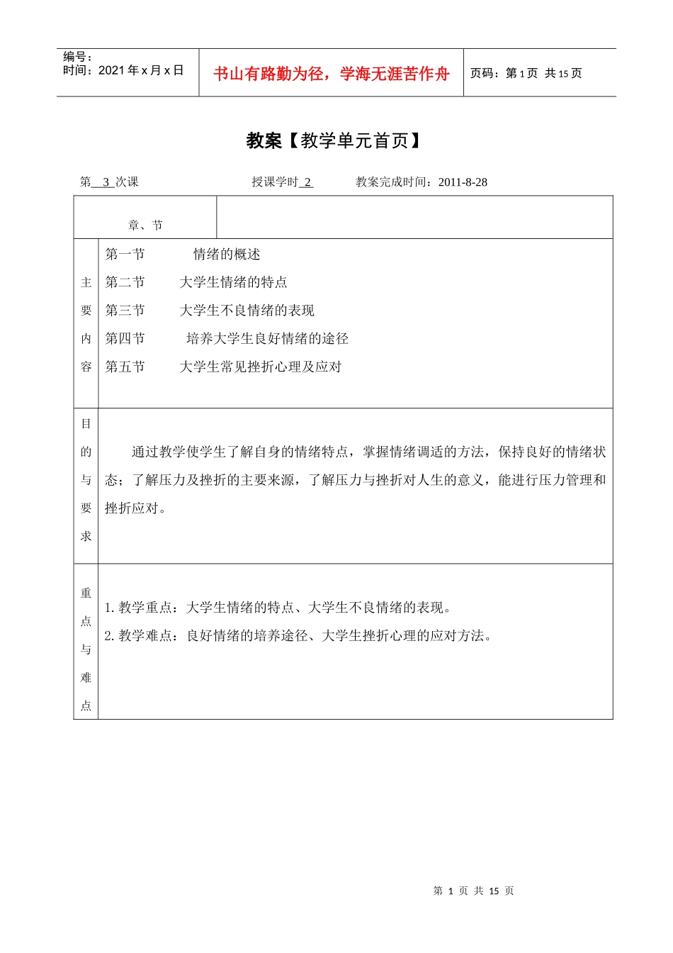 ——大学生心理健康教育之第三讲 情绪与大学生挫折、压力应对(王_第1页