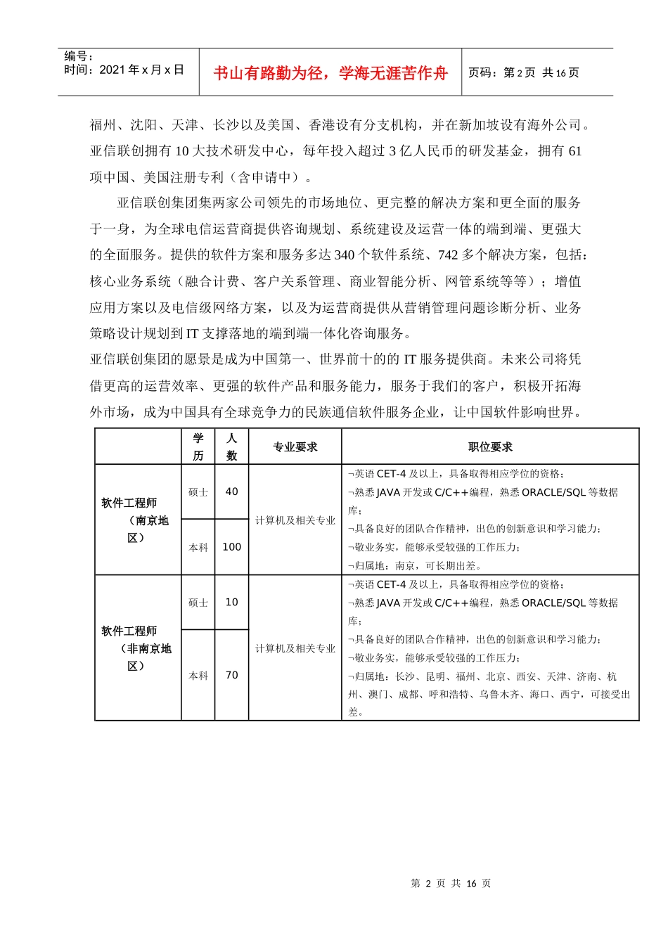 人力资源-2022XXXX-XXXX年江苏重点软件企业徐州招聘会信息汇总-_第2页