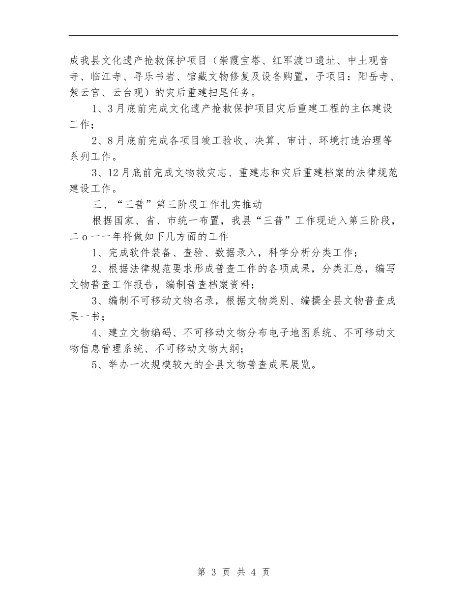 2024年县文物管理工作年度计划范文_第3页