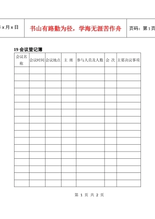 人力资源-202219会议登记簿