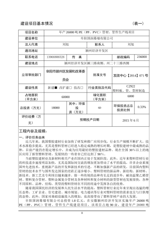人力资源-2022PVC管材环境影响报告表