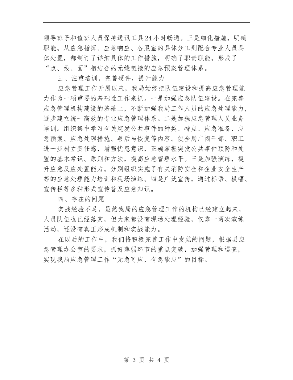 工信局应急管理工作自查报告_第3页