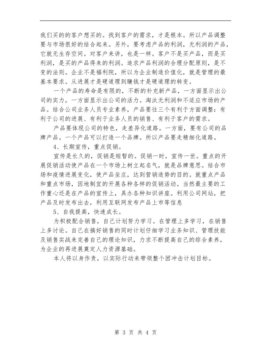 销售经理助理2024年工作计划_第3页