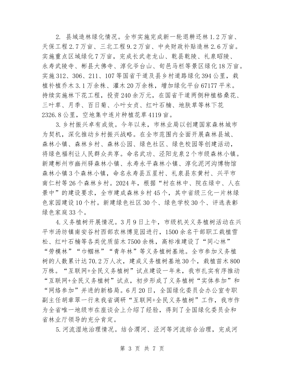 关于创建国家森林城市工作总结及2024年度工作计划的报告_第3页