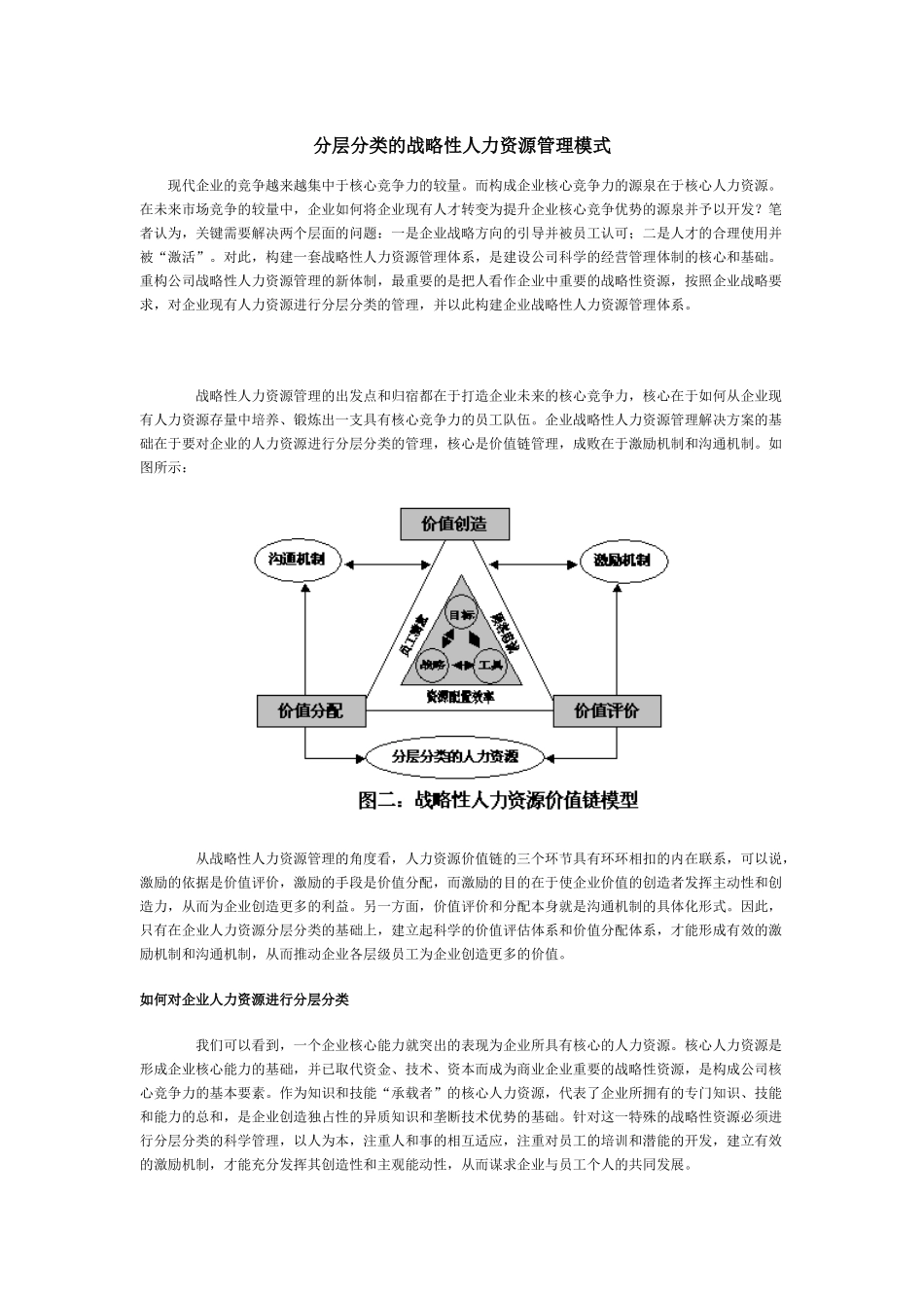 分层分类的战略性人力资源管理模式（DOC37页）_第1页