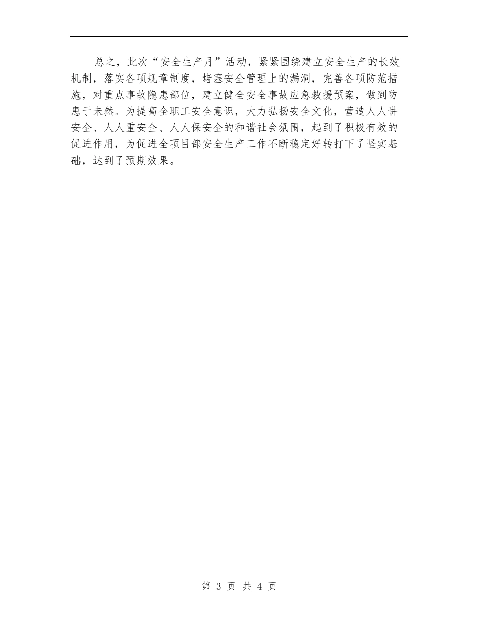 2024年电站安全生产月活动工作总结范文_第3页