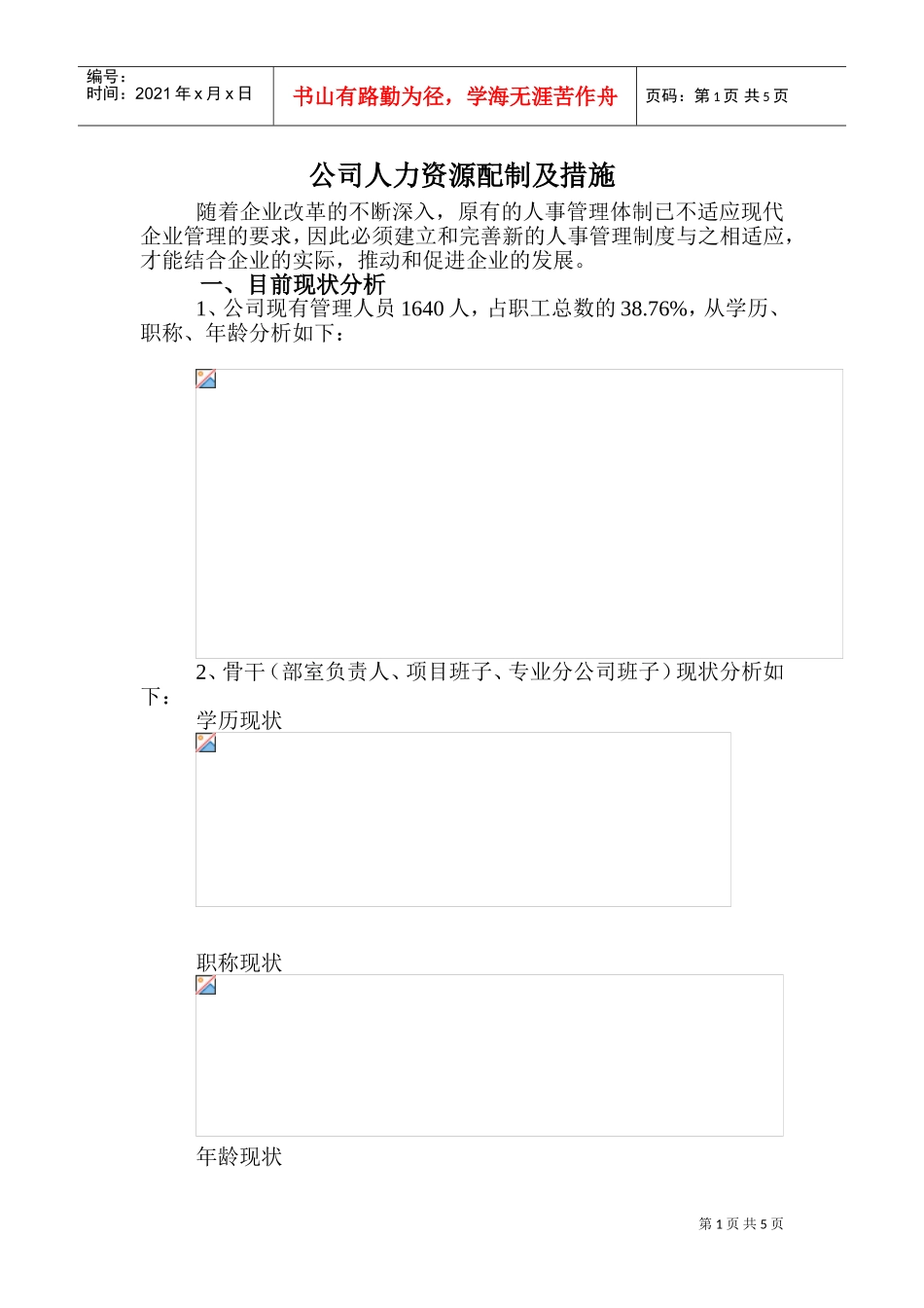 公司人力资源配制及措施_第1页