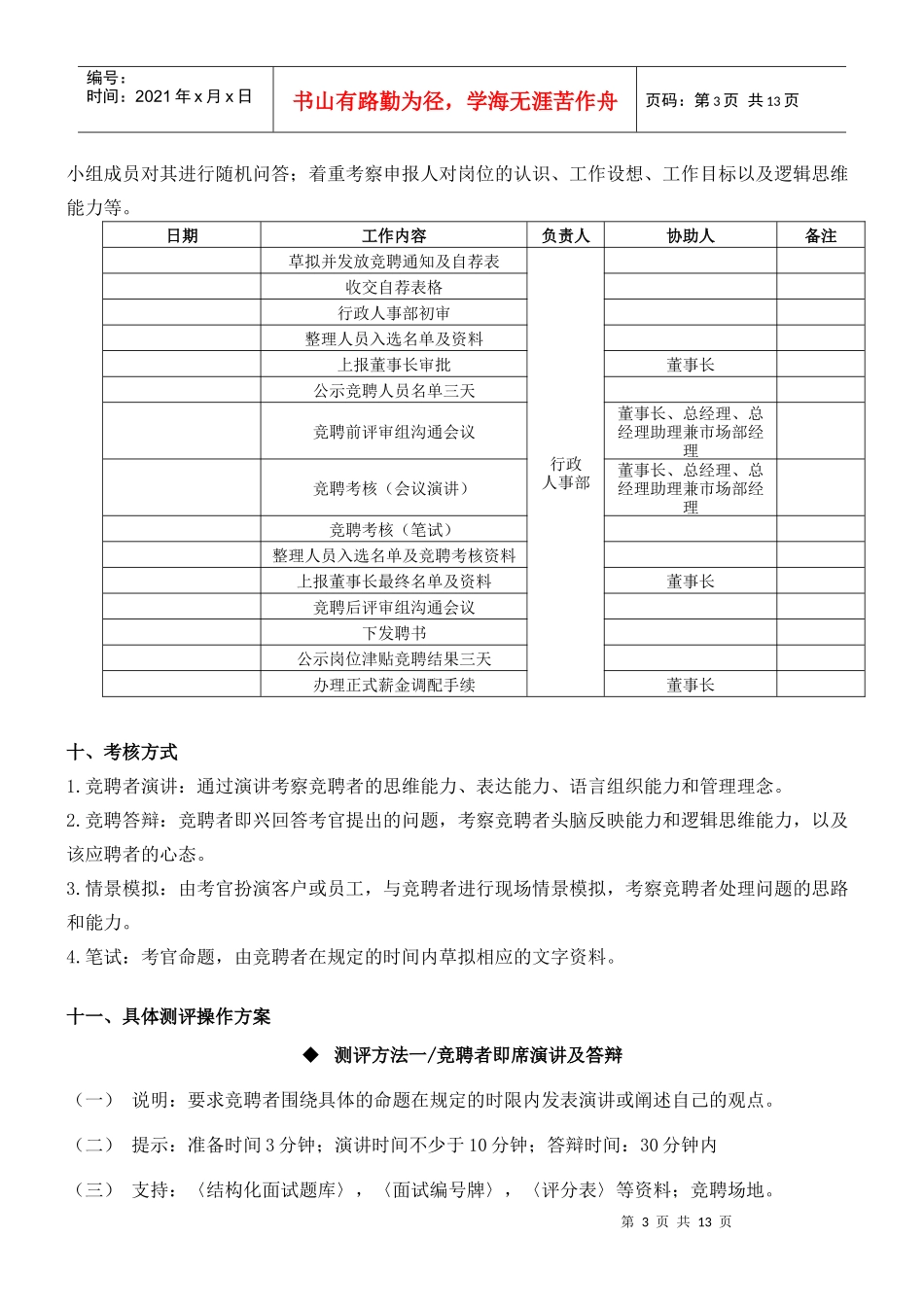 人力资源-2022# 岗位津贴 竞聘方案_第3页