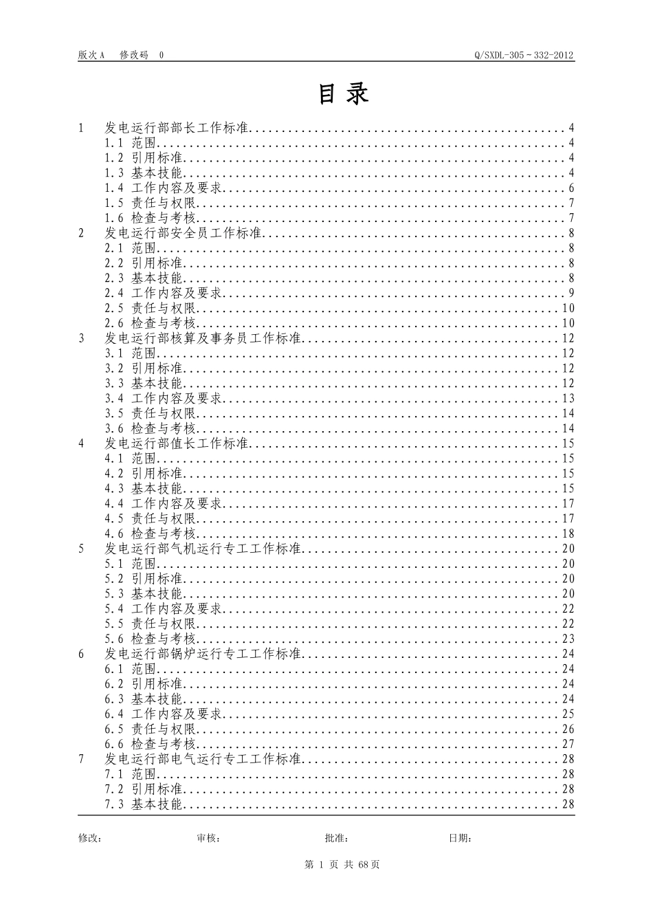 发电运行部岗位工作标准(试行版)_第2页