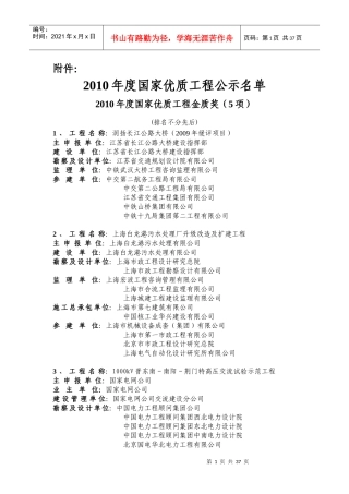 人力资源-2022XXXX年国家优质工程奖