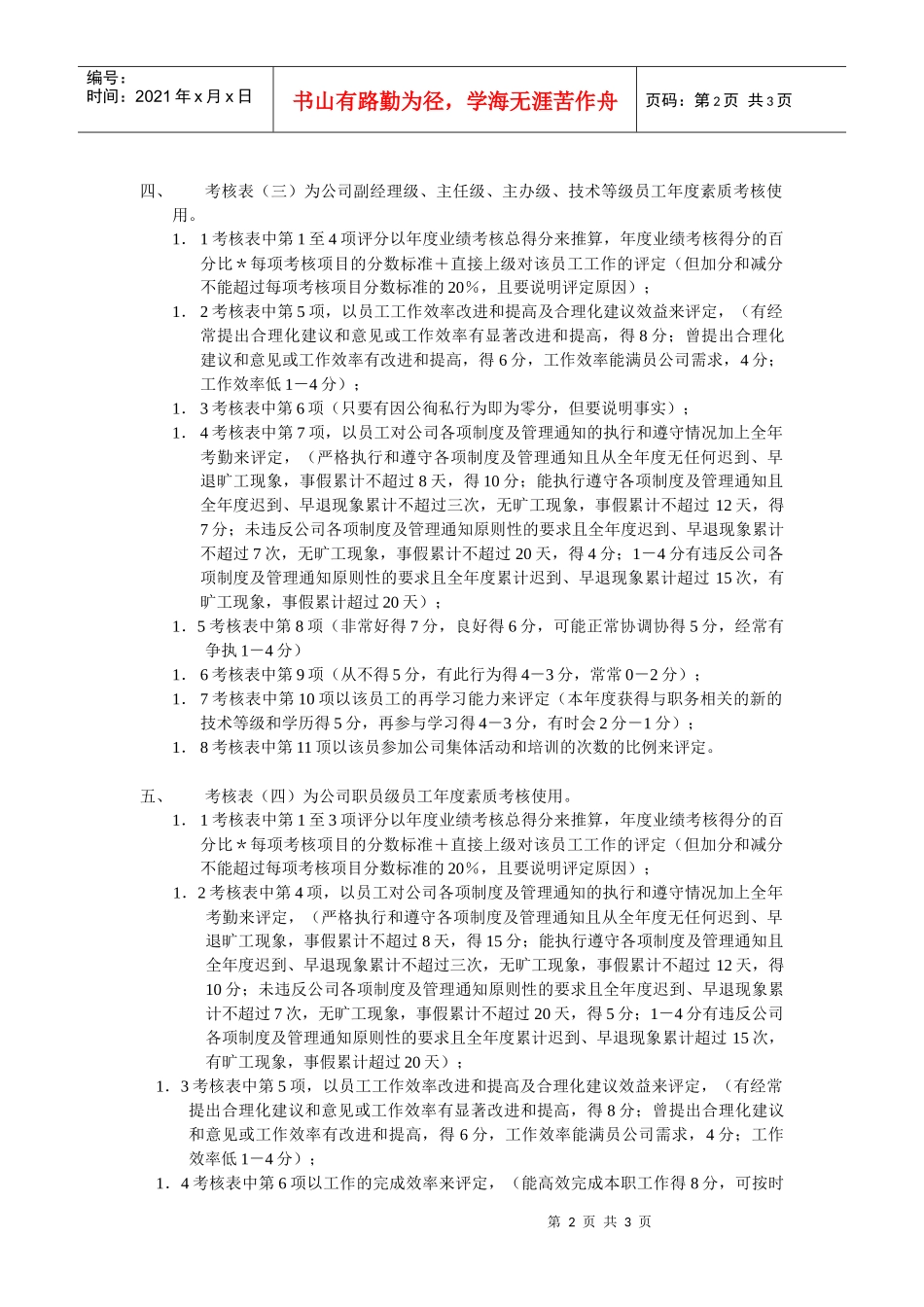 【绩效考核】考核表说明_第2页