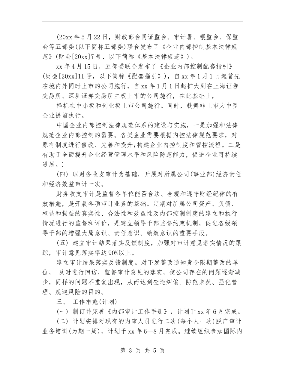 2024内部审计工作计划样本_第3页