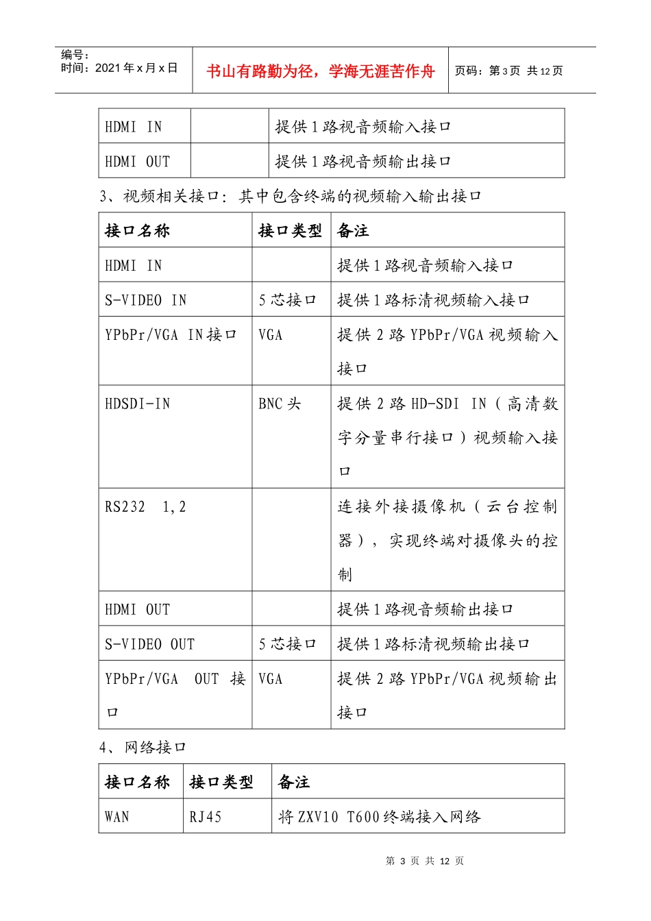 ZXV10-T600高清视频会议终端快速安装使用指南_第3页