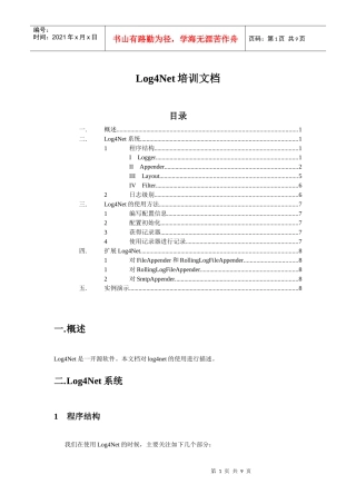 人力资源-2022Log4Net培训