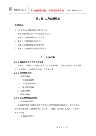 人力资源规划cxy10(1)