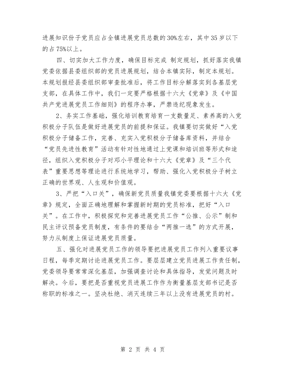 2024发展党员工作规划要点与2024发展党员工作计划汇编_第2页