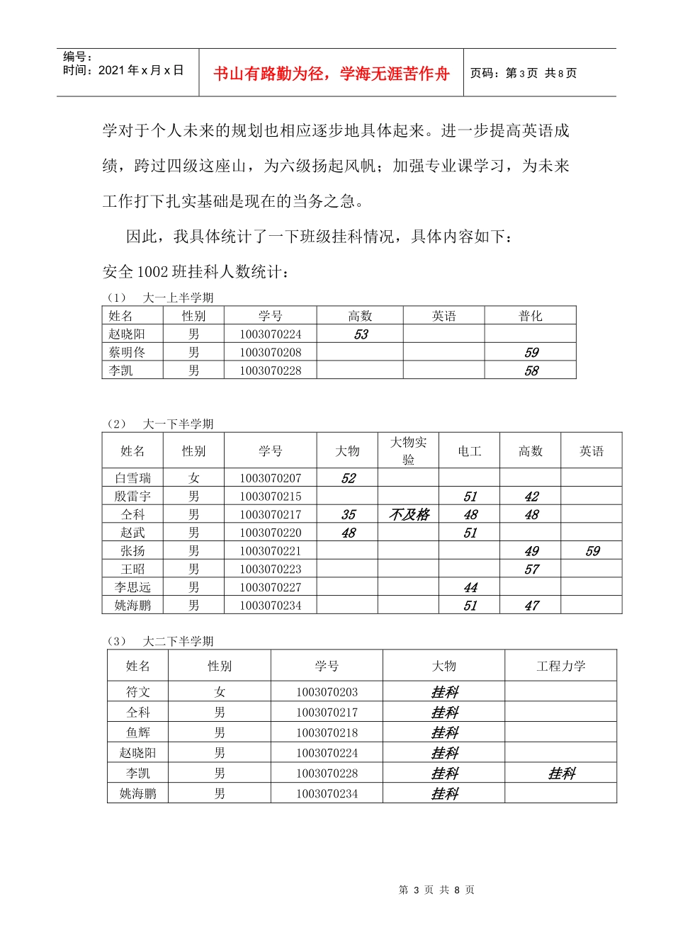 大二第二学期班级工作计划_第3页