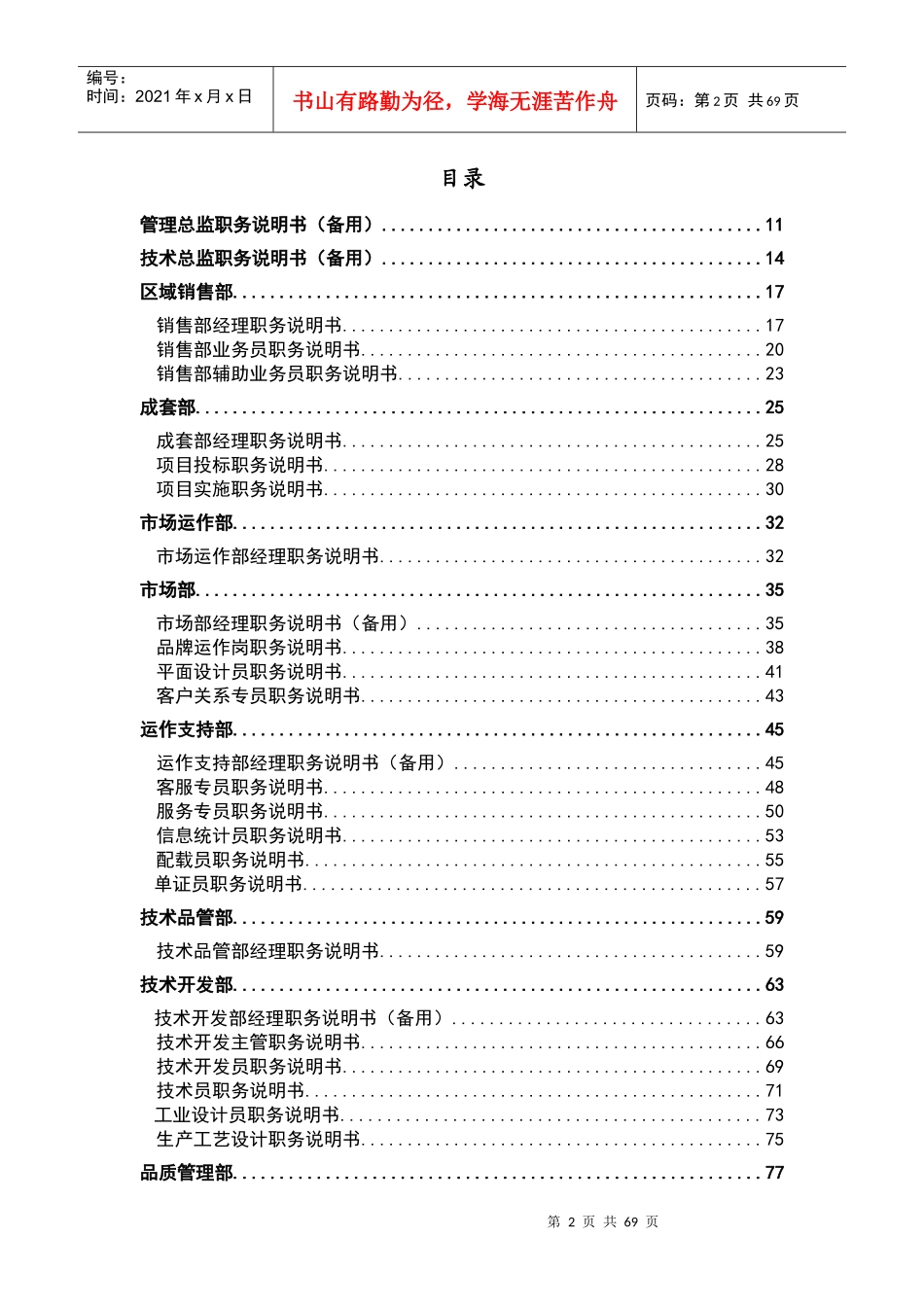企业各职位说明书_第2页