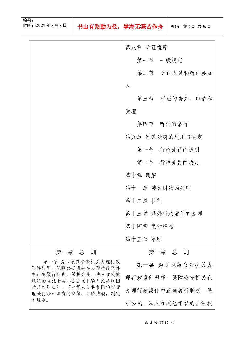 《公安机关办理行政案件程序规定》新旧条文对照_第2页