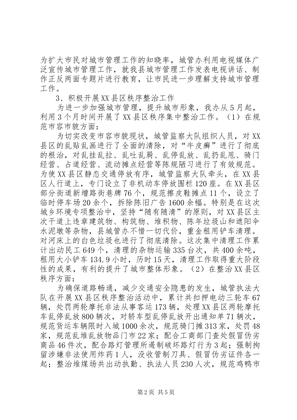 城管办工作总结及20XX年工作计划_第2页