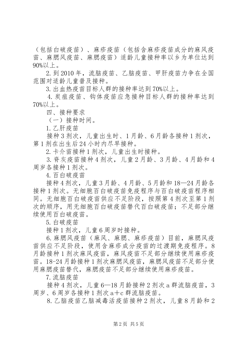 425全国预防接种宣传日：计划免疫接种要求_第2页