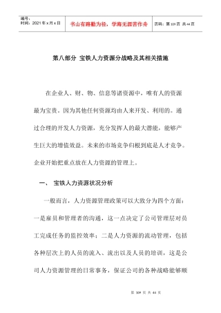 人力资源战略分析状况