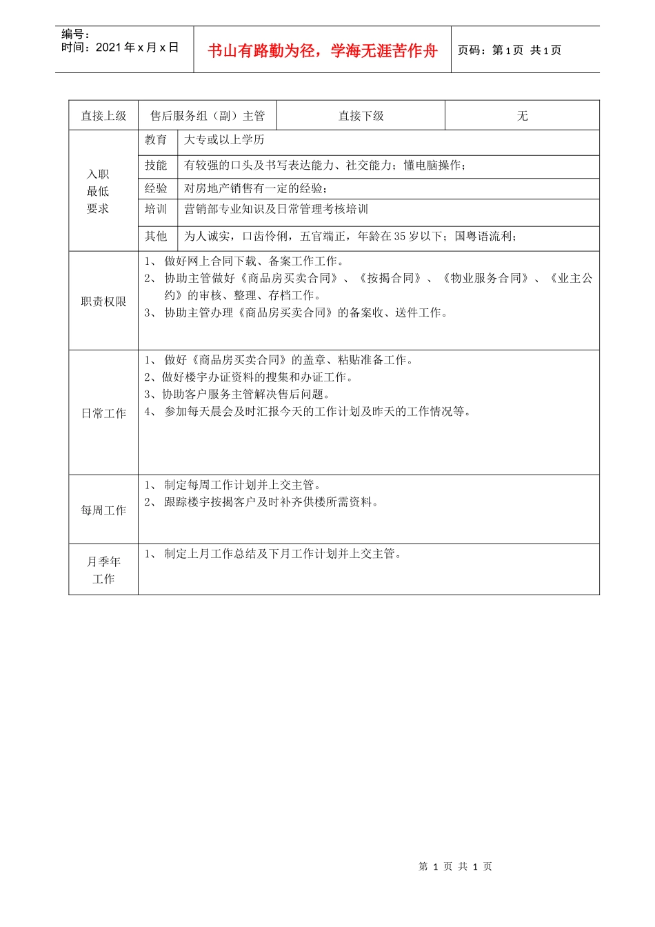 合同备案专员职务说明书_第1页