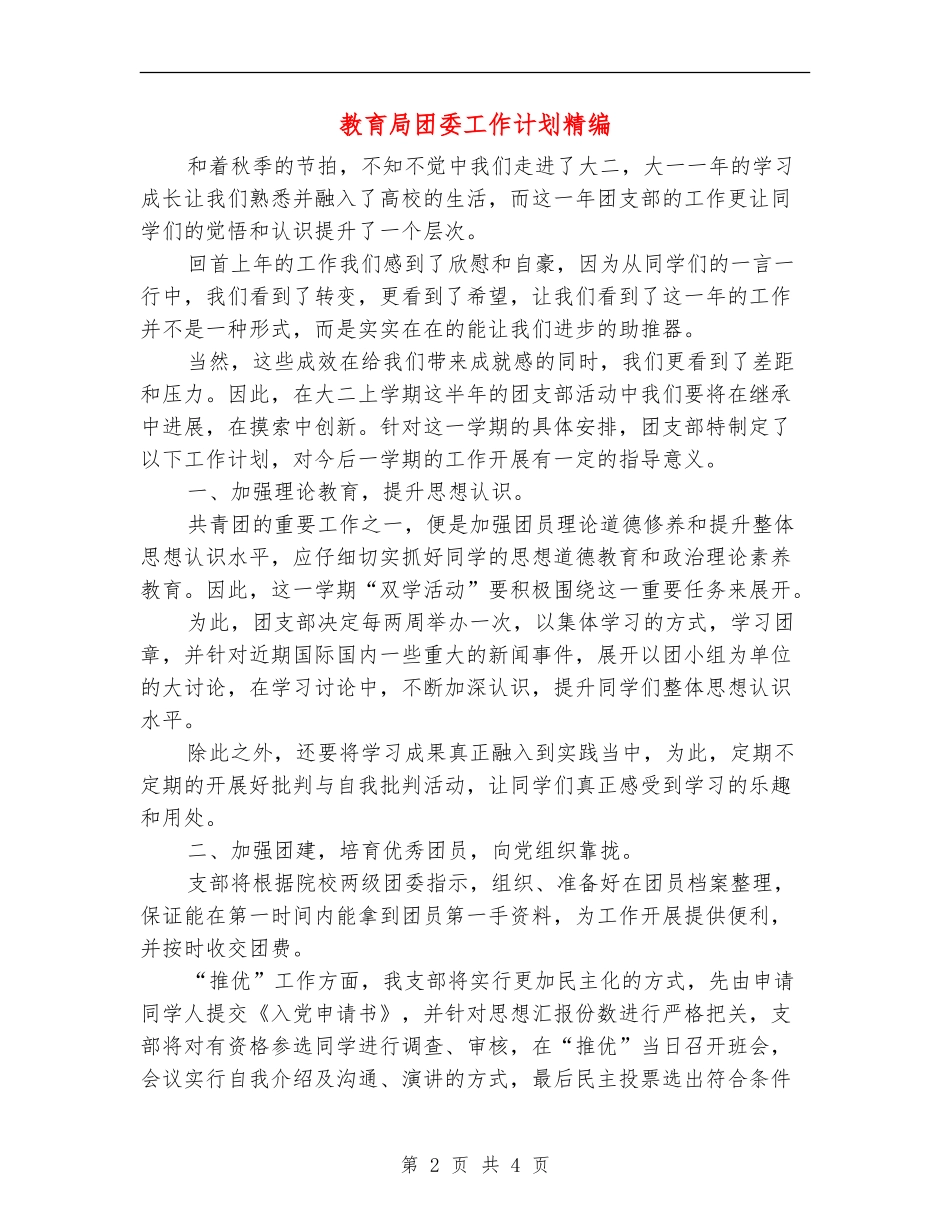 教育局团委工作计划精编_第2页