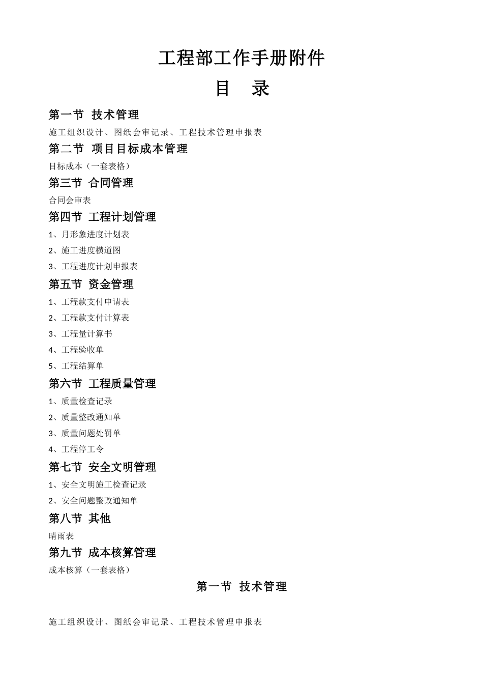 工程部工作手册附件_第1页