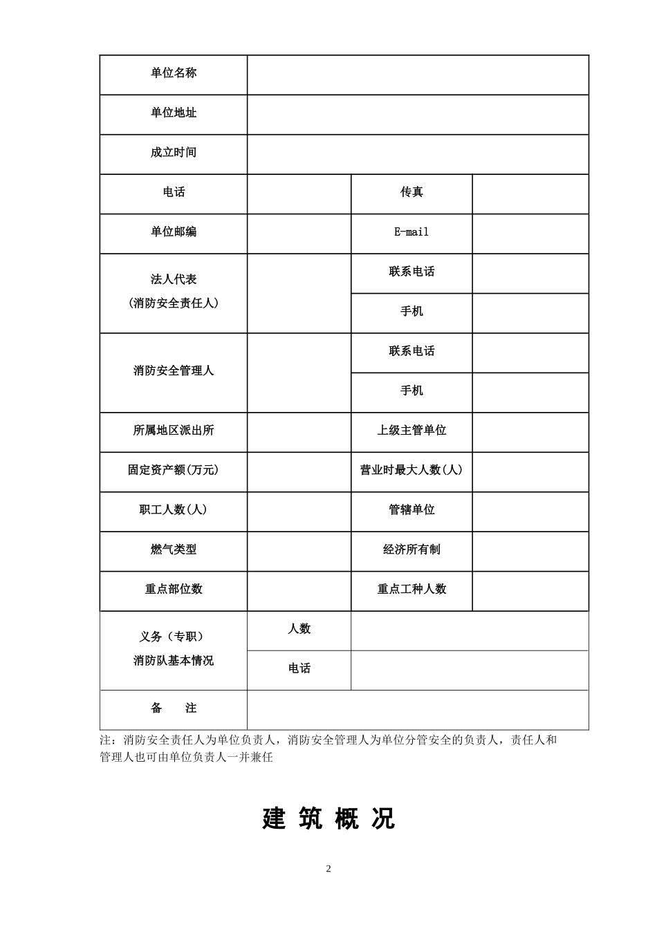 公共聚集场所一般单位消防档案_第3页