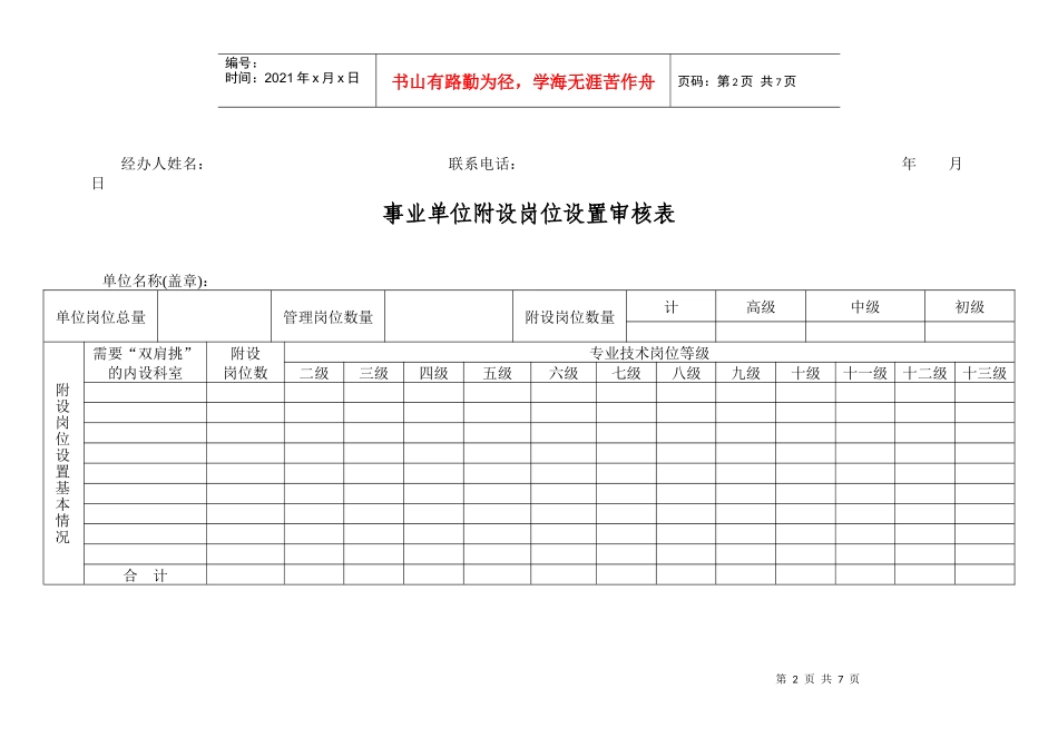 事业单位岗位设置审核表_第2页