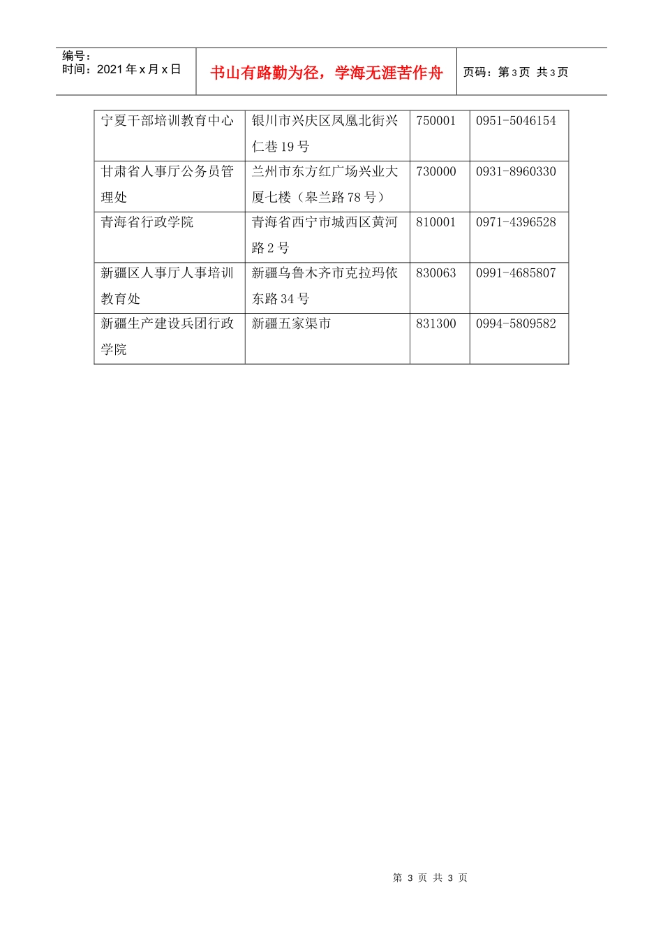 公务员培训机构名录_第3页