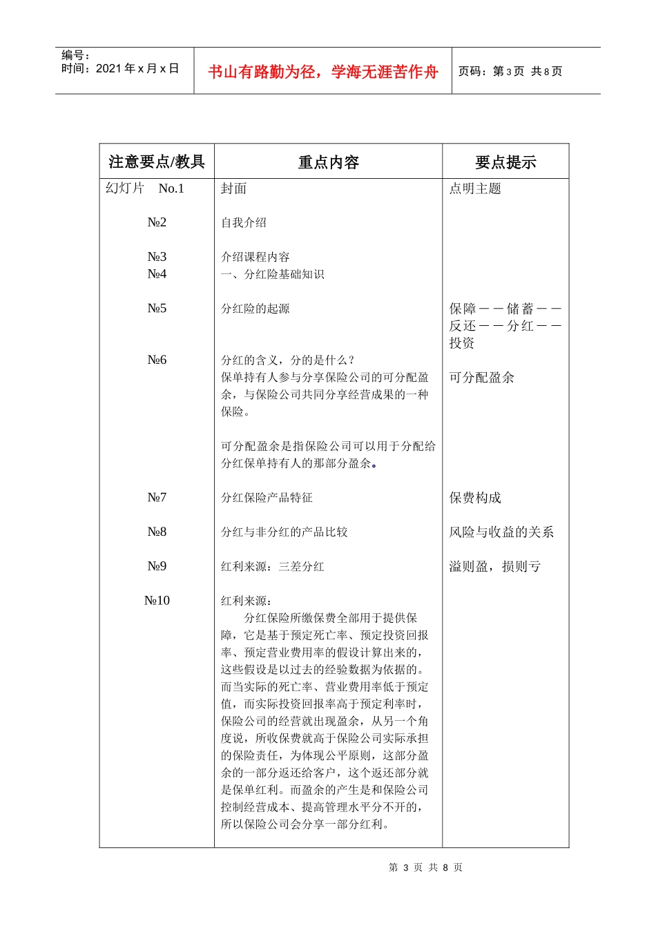 分红险培训教程讲师手册_第3页