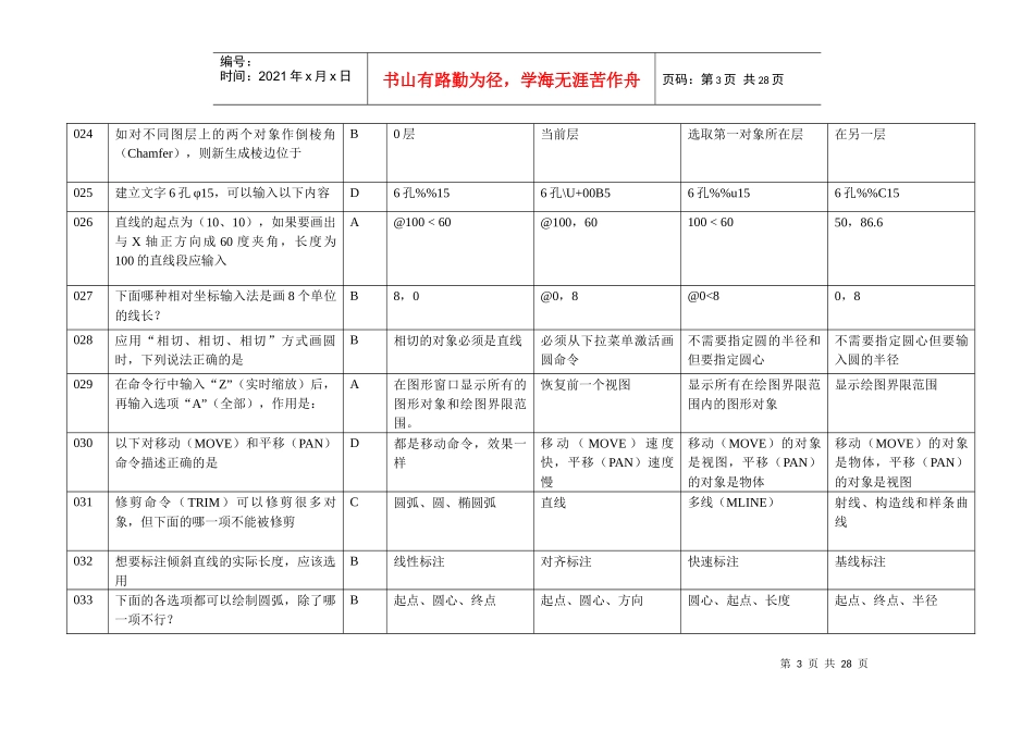 国家教育部岗位任职合格证书-AutoCAD_第3页