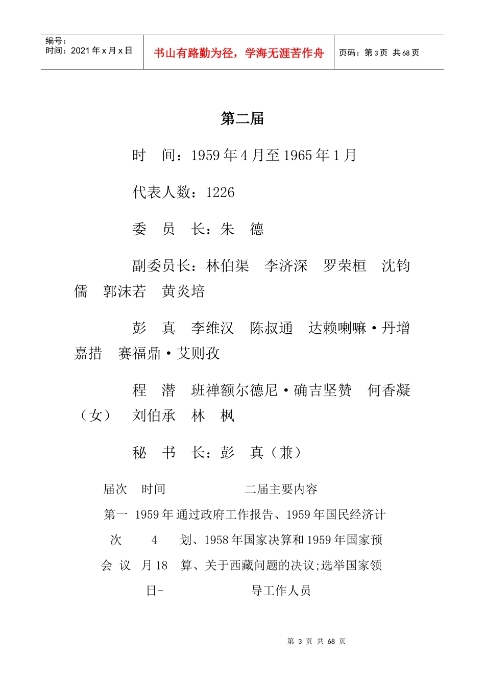 全国人民代表大会历届会议概况_第3页