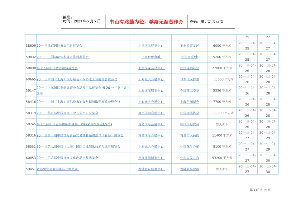 国际会议展览中心展会信息大全_第2页