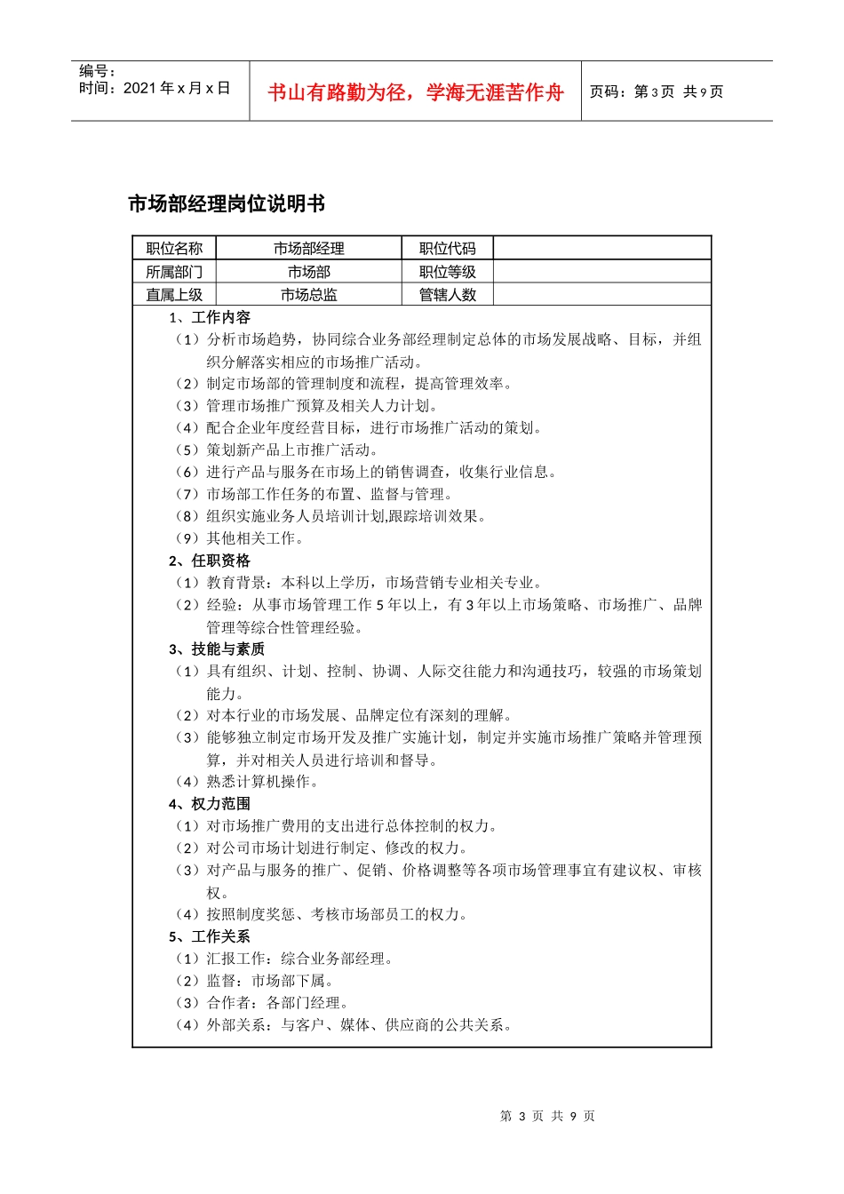 市场部功能职责说明_第3页
